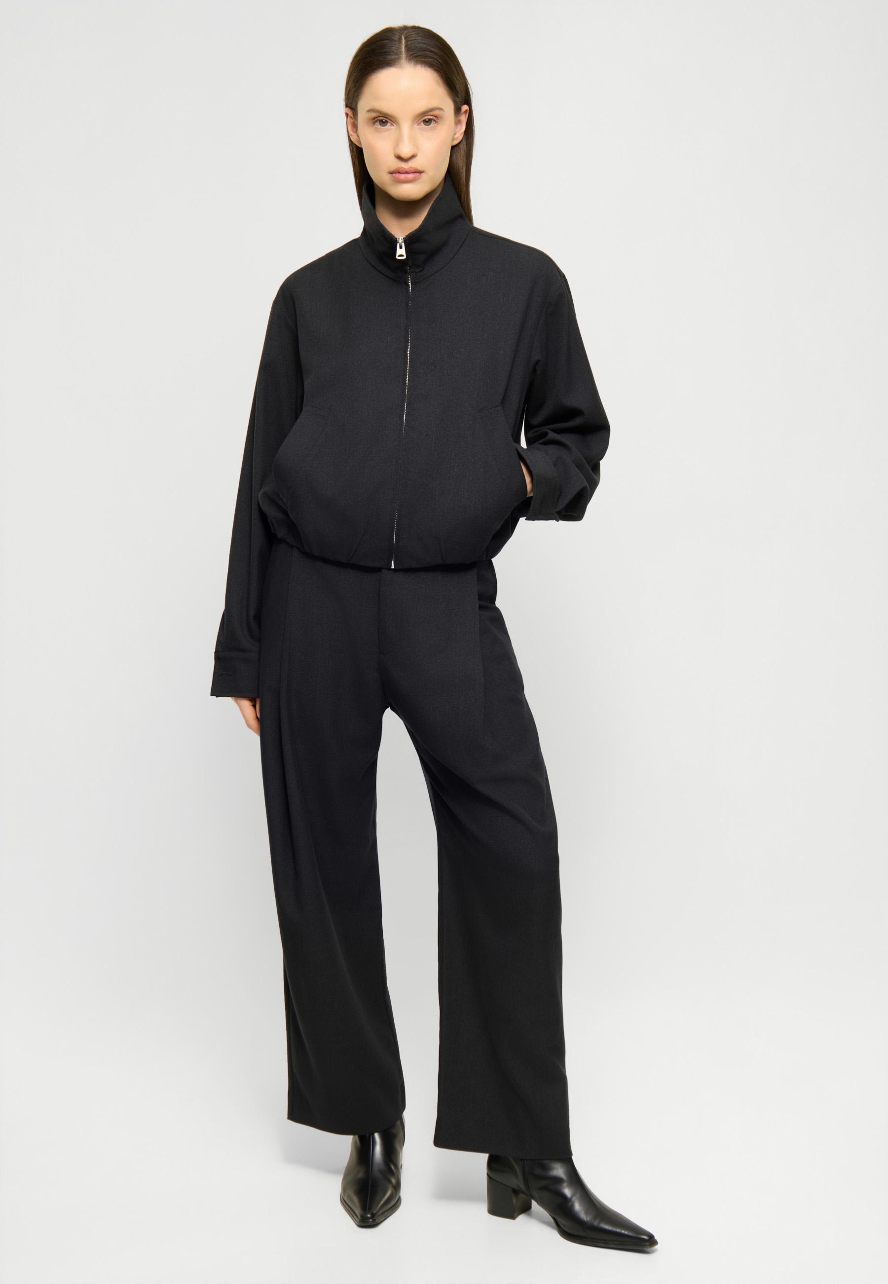 Elvine Admira Pants Black Melange Damen Bundfaltenhose schwarz